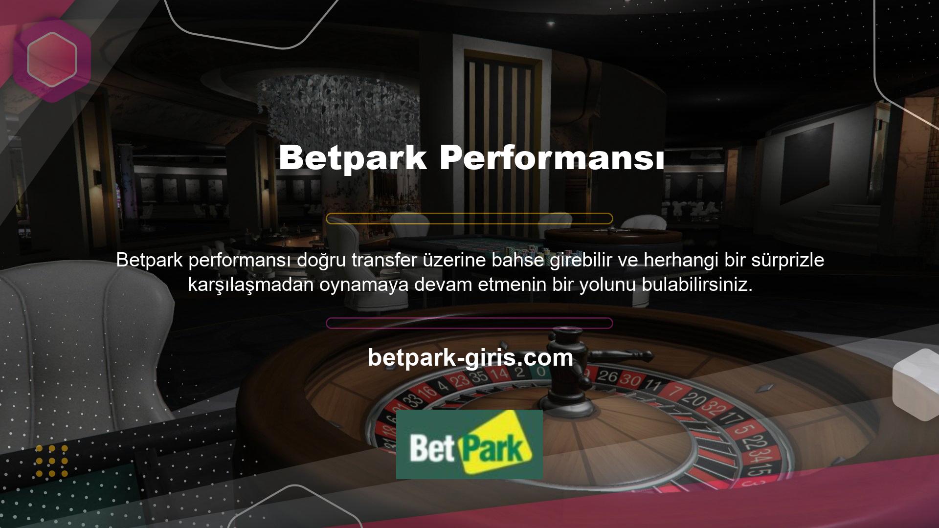 Betpark, mümkün olan en iyi performansı elde etmek için kaynaklarla başarılı bir şekilde geliştirilmiş bir web sitesidir